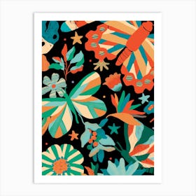 Jardin des papillons Art Print