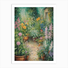 The Green Witches Garden by Hecates Daughter | Summer Witchcraft Claude Monet and Henri Matisse, William Morris Style Botanical Artwork in HD Art Print