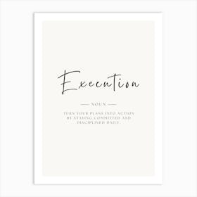 Execution Noun Art Print