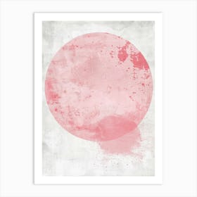 Pink Circle Canvas Print Art Print