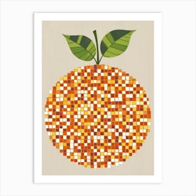 Orange Mosaic 56 Art Print