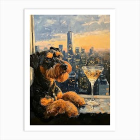 Airedale Whimsy 12 Art Print