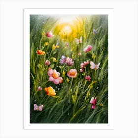 Flowers In The Meadow 1 Art Print