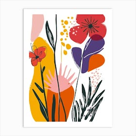 Abstract Flower Painting 10 Art Print