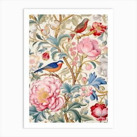 Floral Wallpaper 370 Art Print