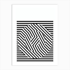 Black And White Stripes Art Print