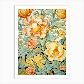 Victorian Floral Wallpaper 2 Art Print