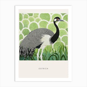 Ohara Koson Inspired Bird Painting Ostrich 1 Poster Art Print