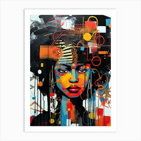 African Woman, afro Art Print