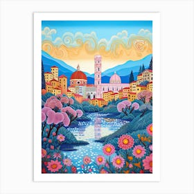 Florence, Illustration In The Style Of Pop Art 4 Art Print