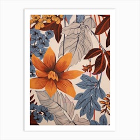 Fall Botanicals Delphinium 1 Art Print