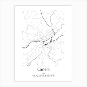 Canelli,Italy Minimalist Map Poster