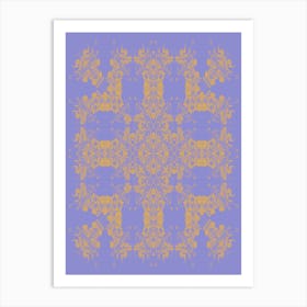 Imperial Japanese Ornate Pattern Lilac And Orange 1 Art Print