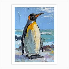 King Penguin St Andrews Bay Colour Block Painting 4 Art Print