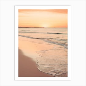 Beadnell Bay Beach Northumberland At Sunset 1 Art Print