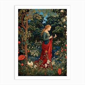 Lady In The Woods 1 Art Print