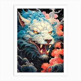 Japanese Wolf Art Print