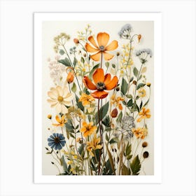 Gentle Watercolor Gardens Art Print