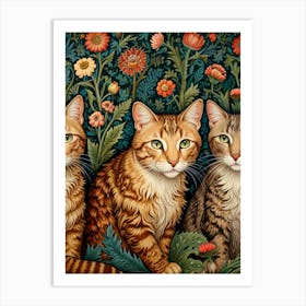 William Morris Three Cats Art Print