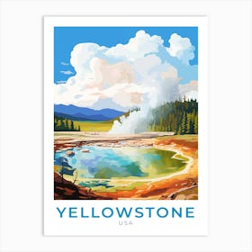 Usa Yellowstone Travel Art Print