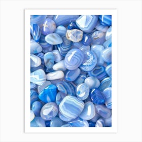 Blue Agate 11 Art Print