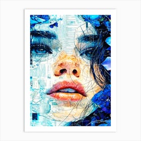 Ponder Face - Wondering Abstract Art Print