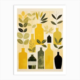 Yellow Vases 1 Art Print