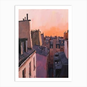 Montmartre Rooftops Morning Skyline 1 Art Print