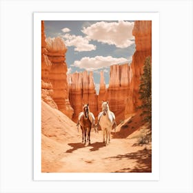 Horses Painting In Bryce Canyon Utah, Usa 4 Art Print