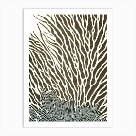 Acropora Verweyi Iii Linocut Art Print