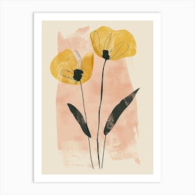 San Antonio Flower Market Boho Minimalist Style 1 Art Print