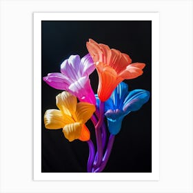 Bright Inflatable Flowers Freesia 4 Art Print