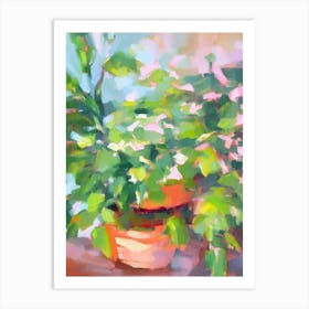 Chinese Evergreen Impressionist Painting Art Print