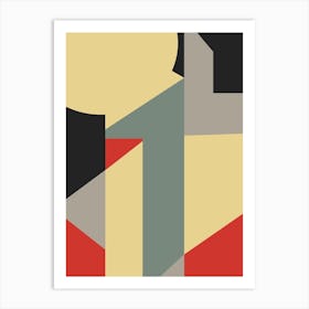 Retro Abstract Geometric Shapes 04 Art Print