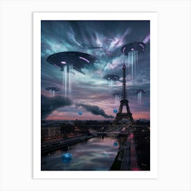 Aliens In Paris Art Print