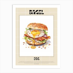 Egg Bagel 2 Art Print