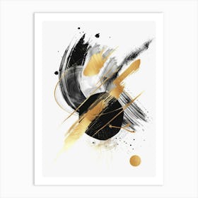 Abstract Black And Gold Painting 60 Art Print