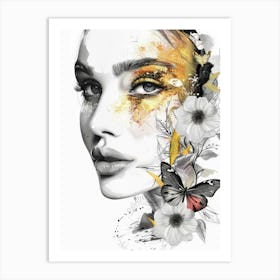 Butterfly Face Art Print