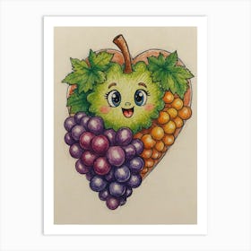 Fruity Heart Art Print