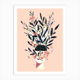 Flowers In The Head 1 Art Print