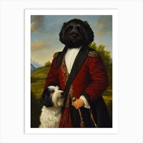 Tibetan Terrier Renaissance Portrait Oil Painting Art Print