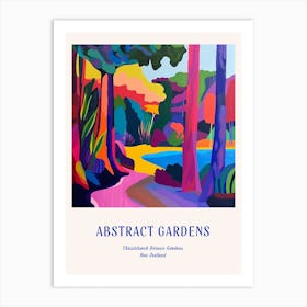 Colourful Gardens Christchurch Botanic Gardens New Zealand 3 Blue Poster Art Print