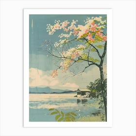 Ise Japan 2 Retro Illustration Art Print