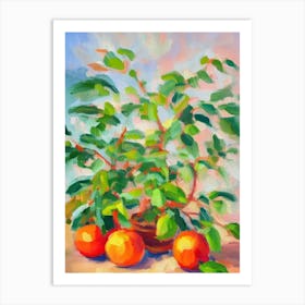 Grapefruit Tree Impressionist Painting Plant Art Print