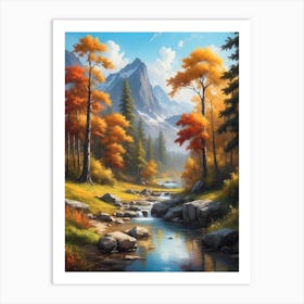 Autumn Stream Art Print