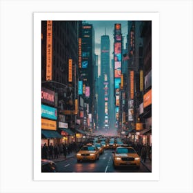 New York City At Night Art Print