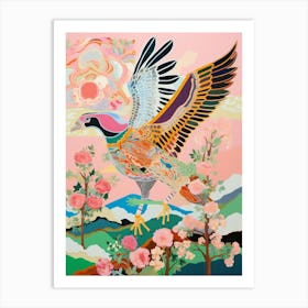 Maximalist Bird Painting Lapwing 2 Art Print