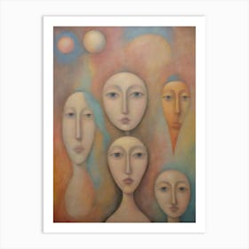 Four Faces Art Print