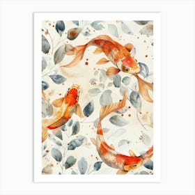 Watercolor Koi 01 Art Print