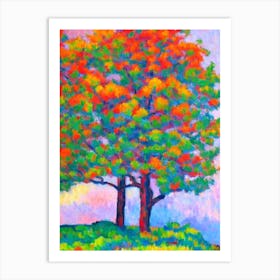 Leyland Cypress tree Abstract Block Colour Art Print